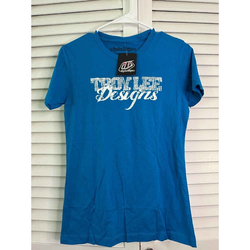 NWT Troy Lee Designs Women's Size M Turqouise Logo T-Shirt
